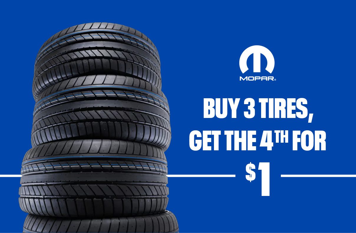 Buy 3 Tires, Get the 4th for $1