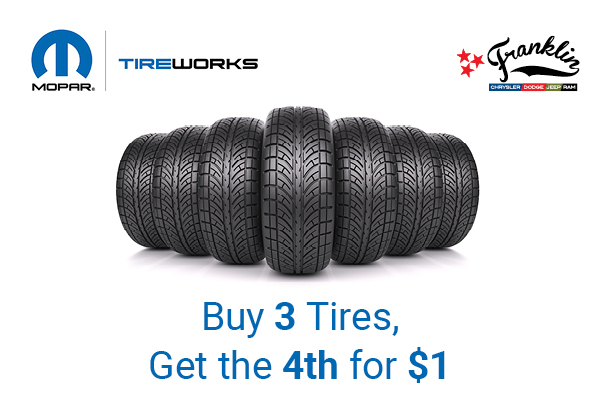 Buy 3 Tires Get The 4th For $1